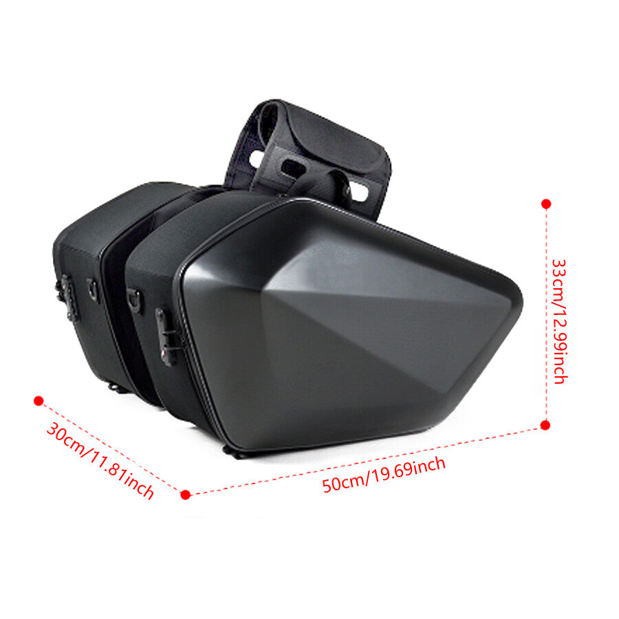 60L Hard Shell Side Pocket for Motorcycles, Scooters, and Helmets 