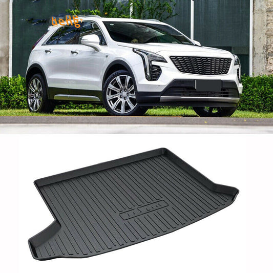 for Cadillac XT4 2018-2021 Black Pad Cargo TPO Mat Rear Trunk Tray Liner Carpet