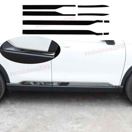 8P for Honda CR-V 2023-2024 Steel Black Chrome Door Body Side Molding Cover Trim