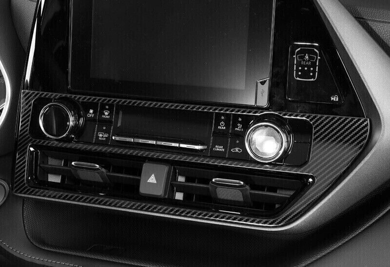 for Toyota Highlander 20-2024 Console Navigation Frame Cover Trim Carbon Fiber