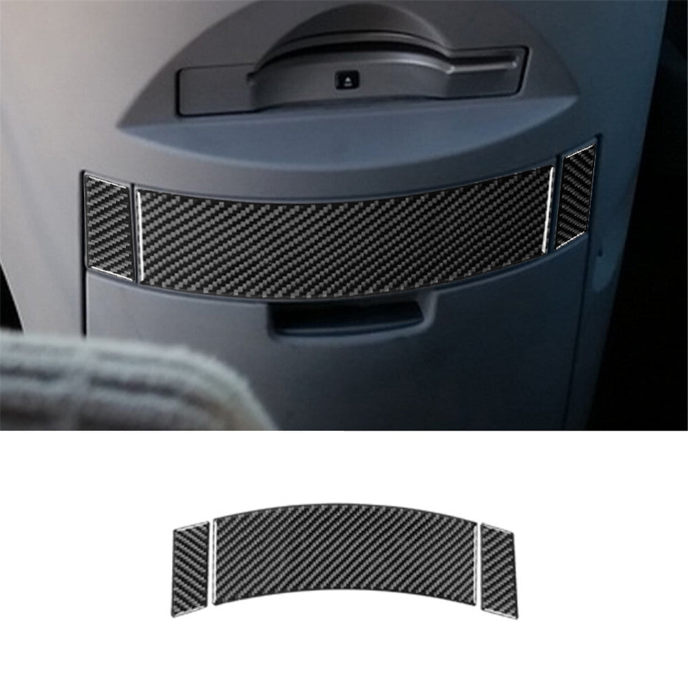 3Pcs Central Control Ashtray Trim Cover Carbon Fiber for Nissan Quest 2004-2006