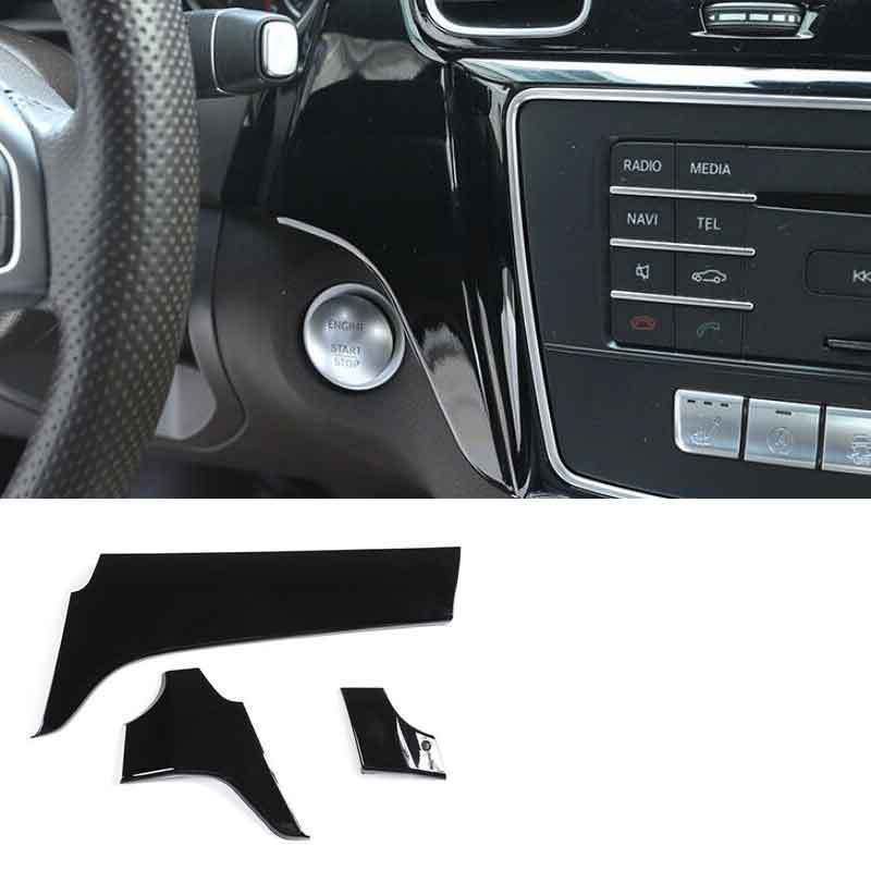 Fit for Benz GLS GLE 2016-2019 ABS Black Central Console Dashboard Panel Trim 3P