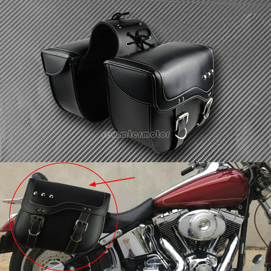 2pc Motorcycle Saddle Bag Bike Side Storage Fork Tool Pouch Fit for Harley XL883