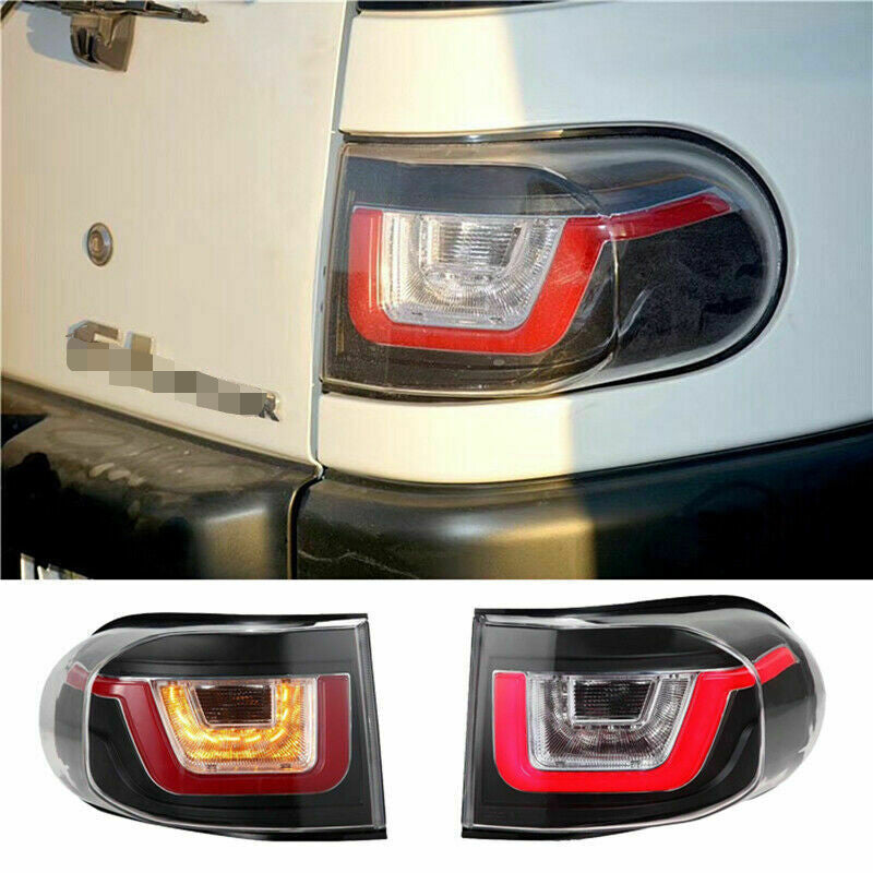 2P Black for Toyota FJ Cruiser 2007-2017 LED Tube Tail Lights Rear Lamps Replace