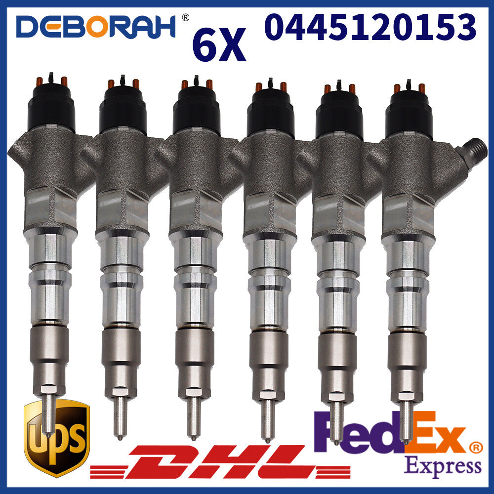 6PCS 0445120153 Diesel Common Rail Injector for Kamaz 4510411120349080 201149061