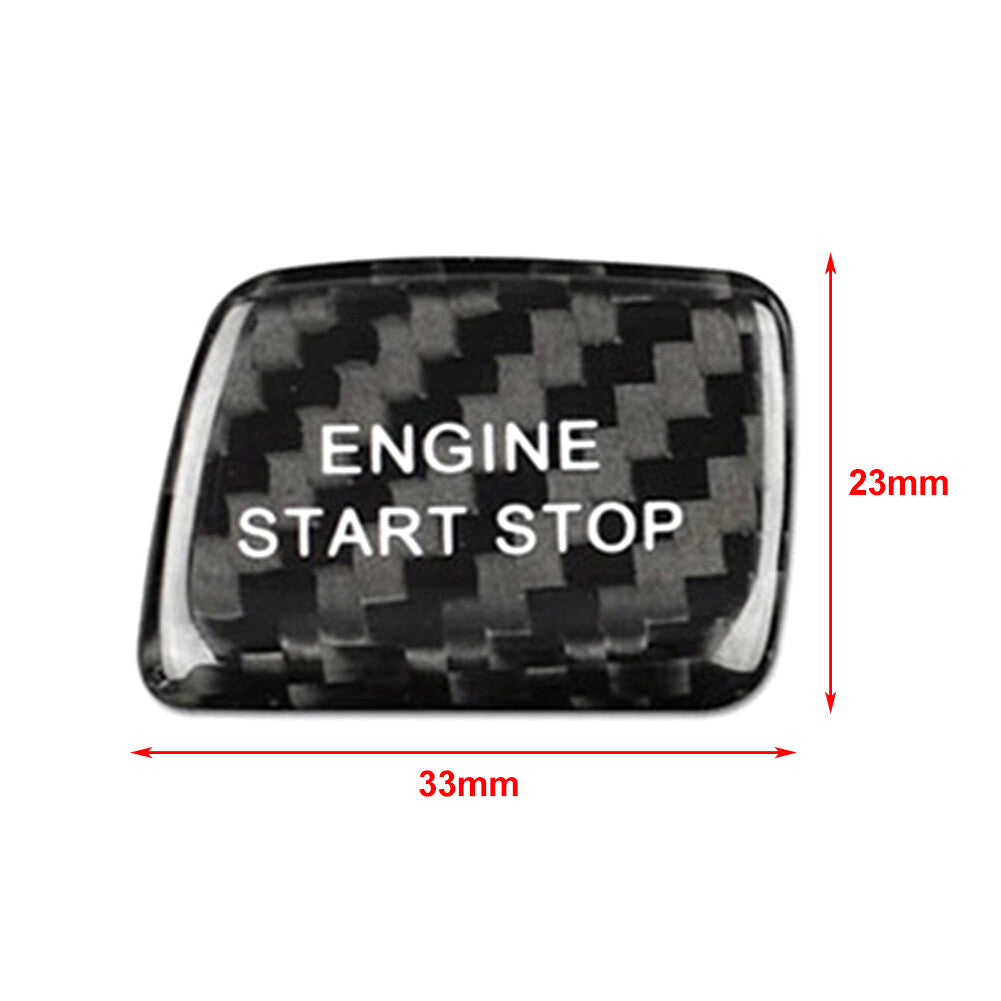 Interior engine start/stop button cover sticker for Chevrolet Camaro carbon fiber