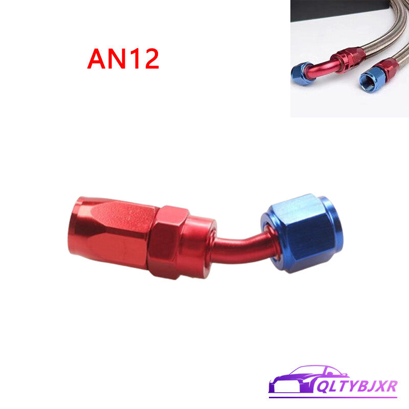1Pc 45¡ã 45Degree Swivel Hose Line End Fitting Adapter AN12 12AN Fuel Oil Red