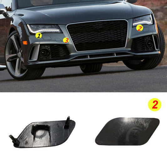 Left Front Bumper Headlight Washer Spray Nozzle Cover Cap for Audi RS7 2014-2018