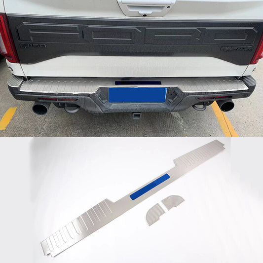 for Ford F150 F-150 2015-2020 Steel Rear Bumper Pedal Trunk Door Sill Cover Trim
