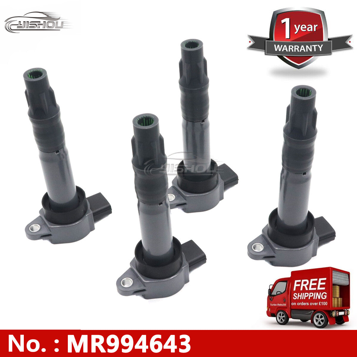 4-pack ignition coils for Mitsubishi Galant Lancer Outlander 2.4 UF532