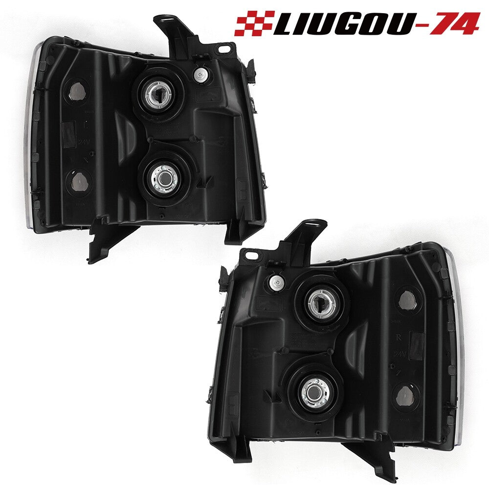 Suitable for 07-14 for Chevrolet Silverado chrome alloy housing corner reflector headlights (USA)