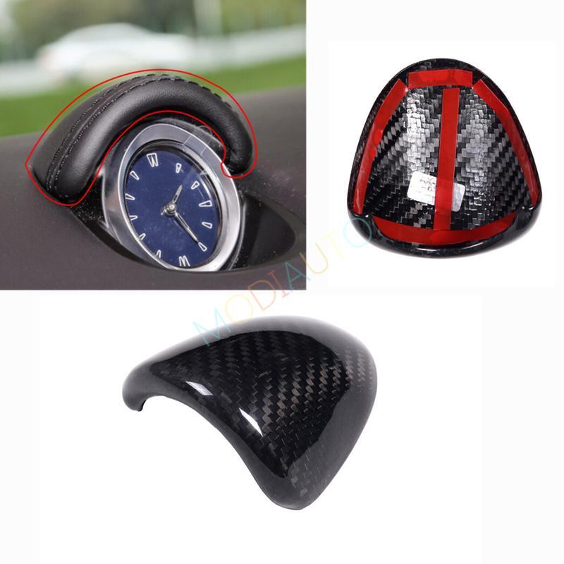 Real Carbon Fiber For 2014-2022 for Maserati Ghibli Center console clock cover Trim