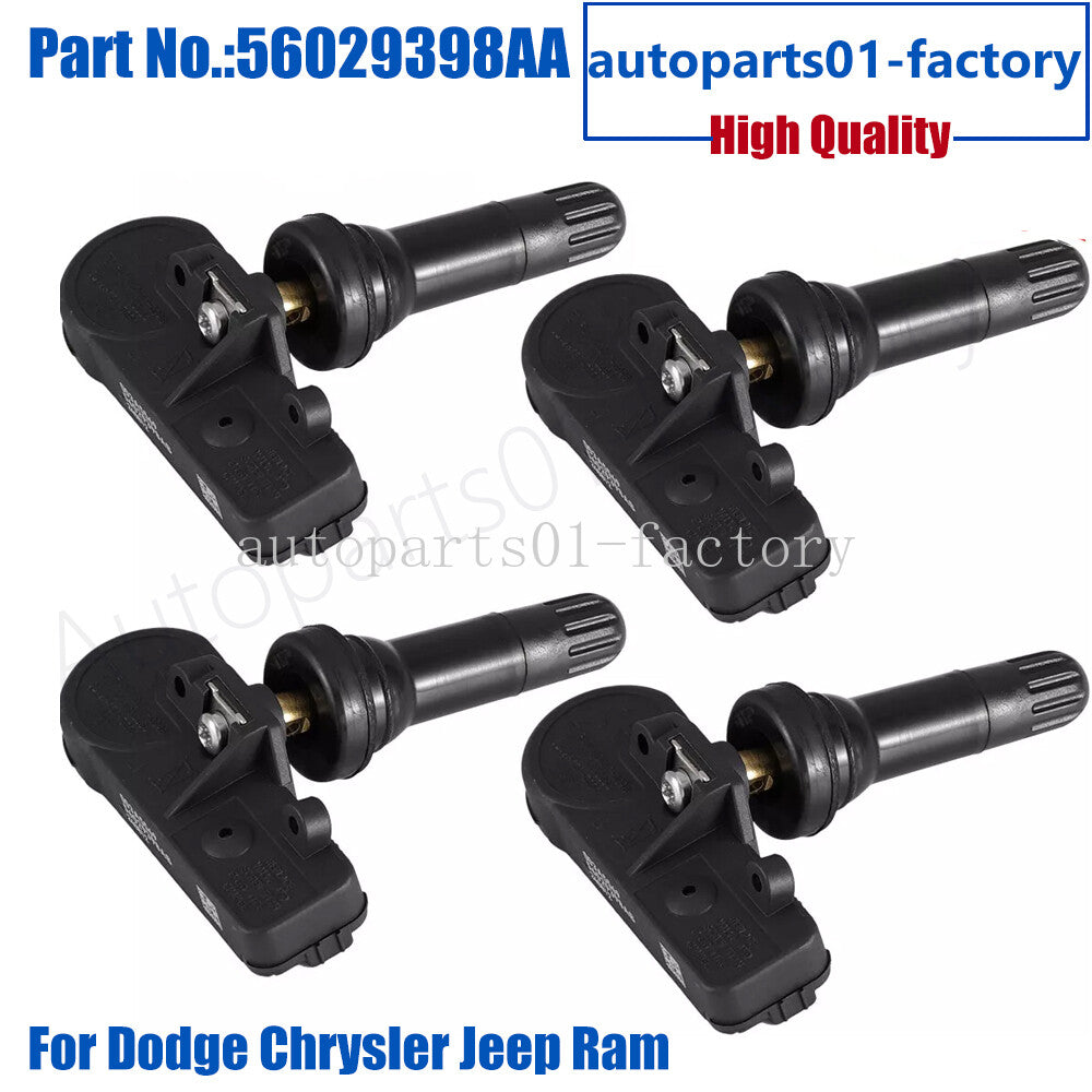 4PCS TPMS Sensor Tire Pressure Monitoring Sensor Fit for Dodge for Chrysler for Jeep for Ram