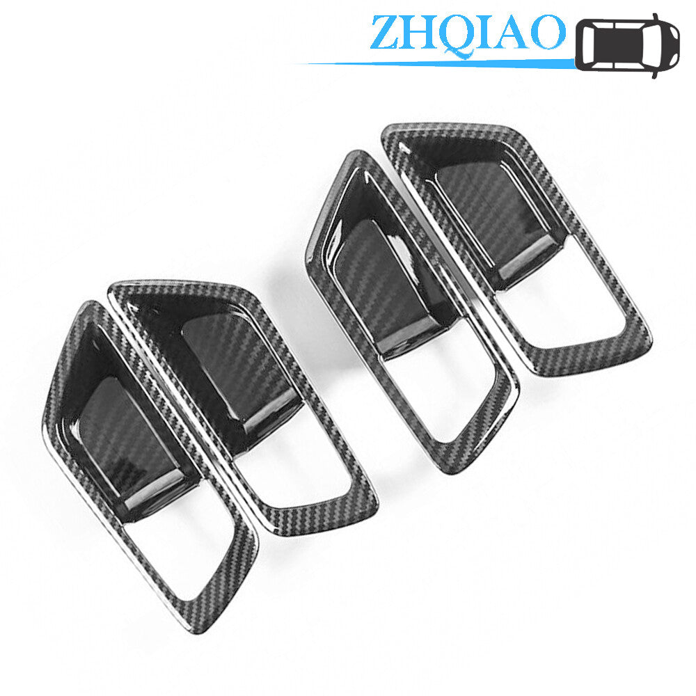 4Pcs Carbon Fiber Inner Door Handle Bowl Cover Trim Fits for Toyota CHR C-HR 16-19