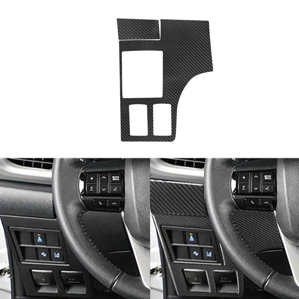 2x Carbon Fiber Dimming Light Switch Frame Cover Trim for Toyota Hilux 2015-2021