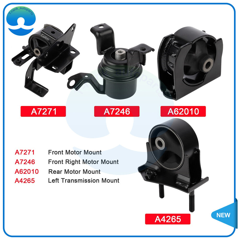 4Pcs Engine Motor  Transmission Mounts Set Fit for 2001-2003 for Toyota RAV4 2.0L