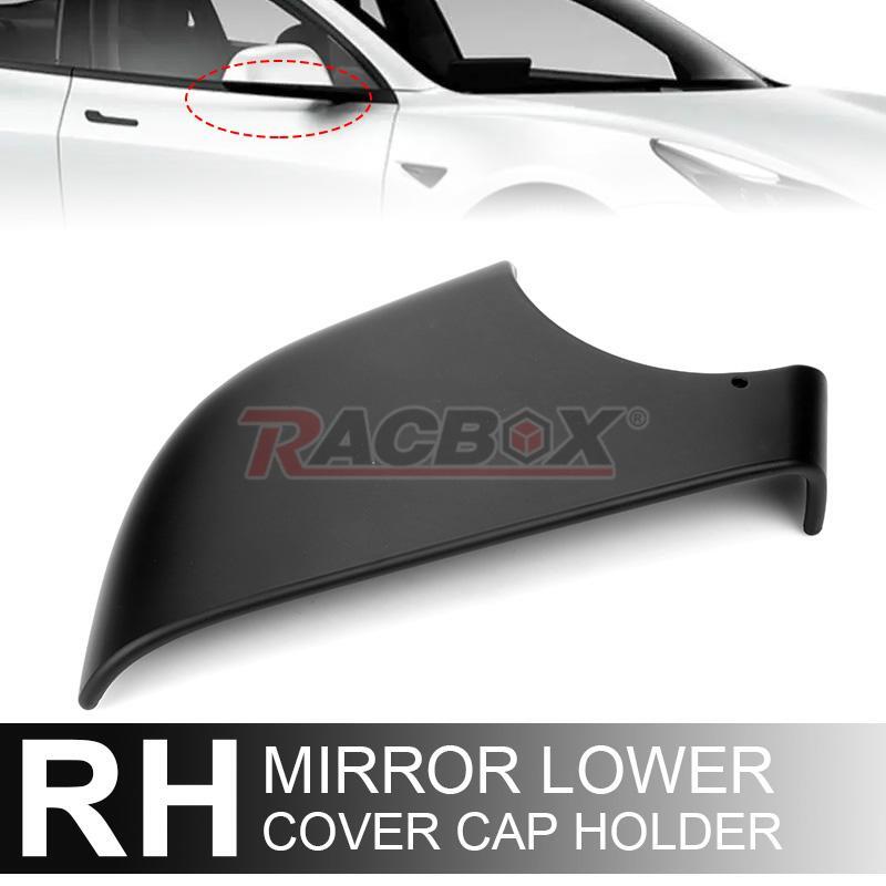 Black Right Door Side Rearview Mirror Cover Trim Cap For 2017-2022 for Tesla Model 3