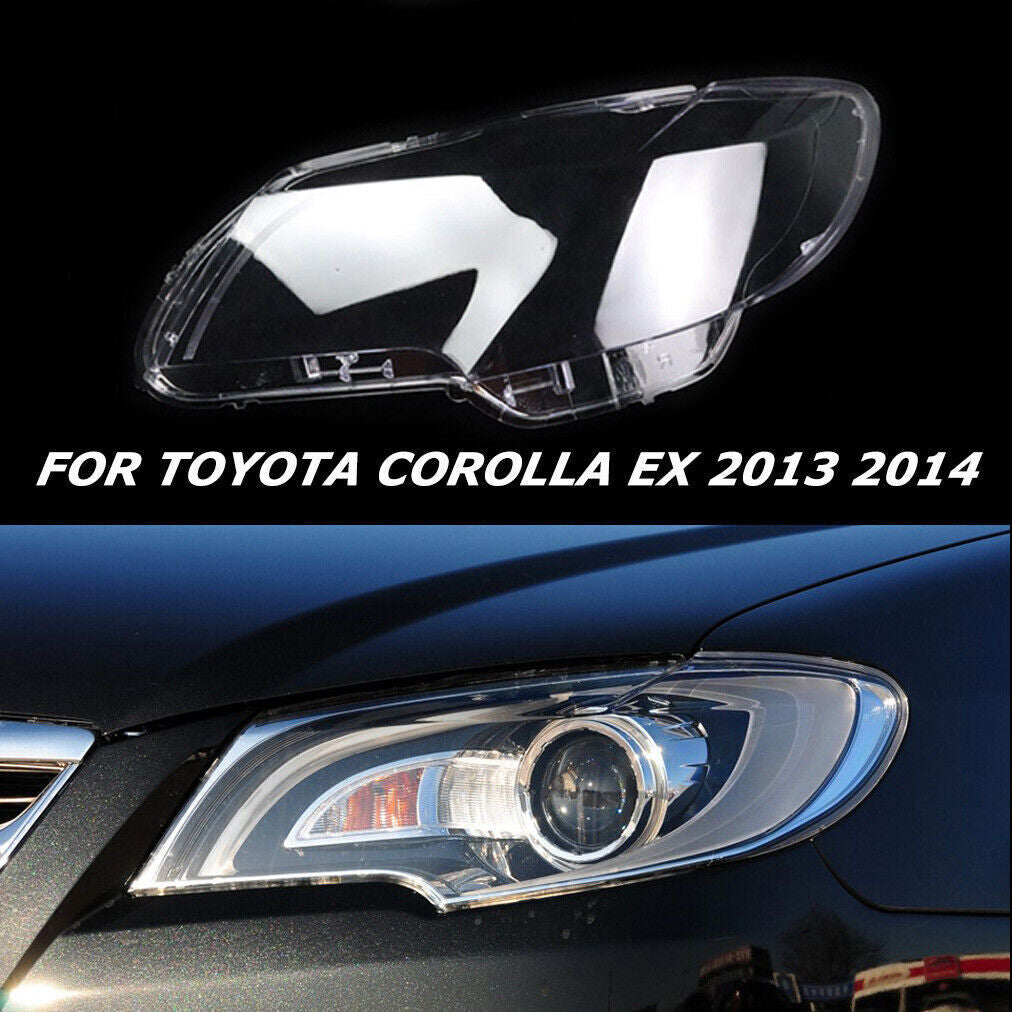 Suitable for Toyota for Corolla EX 2013 and 2014: Left front headlight cover, lampshade, and headlight lens.