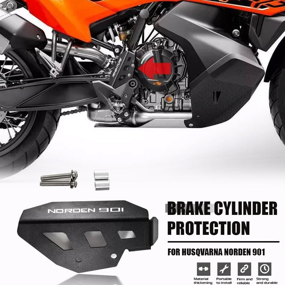 CNC Black Rear Brake Master Cylinder Guard For Husqvarna Norden 901 2022 2023