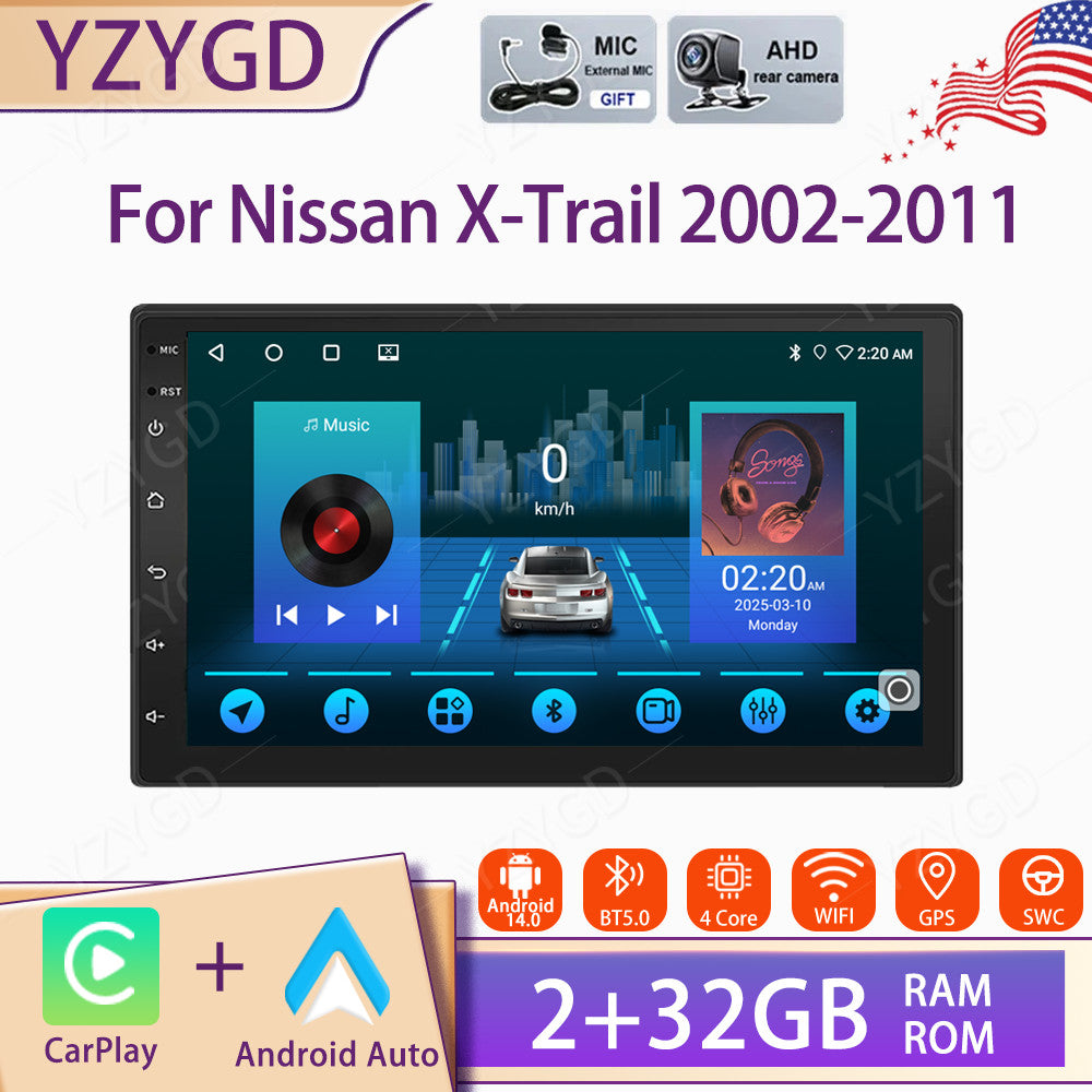 for Nissan for X-trail 2002-2011 7inch CarPlay Android Car Stereo Radio GPS Screen