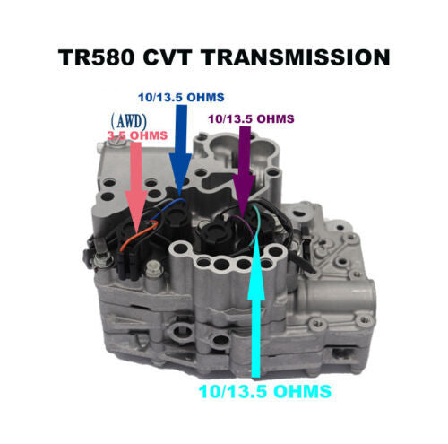 TR580 TR690 Torque Converter Lock-Up Solenoid 3x Fits for Subaru Outback CVT
