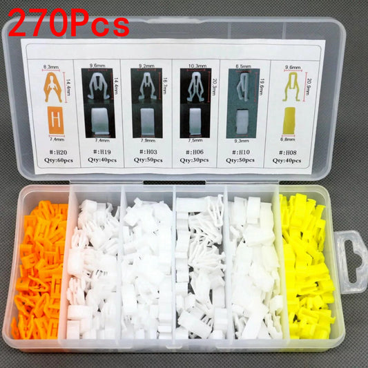 270 Pcs Car Instrument Panel Dashboard Plastic Rivet Moulding Clip Assortments