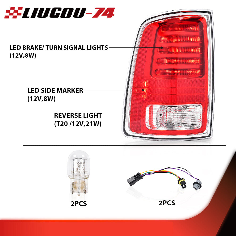 Suitable for 13-18 rpm 1500 2500 3500 rpm rear LED taillight kit for driver and passenger.