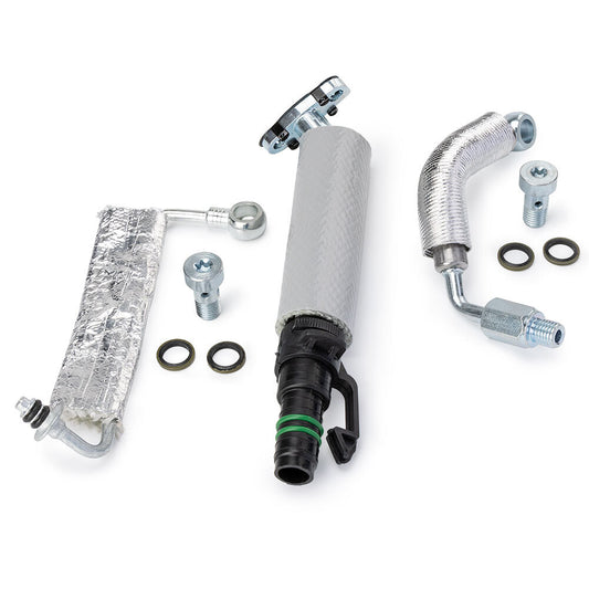 4Pcs Turbo Oil Return Drain Oil Feed Pipe Kit for Cruze Sonic Trax Encore 1.4L
