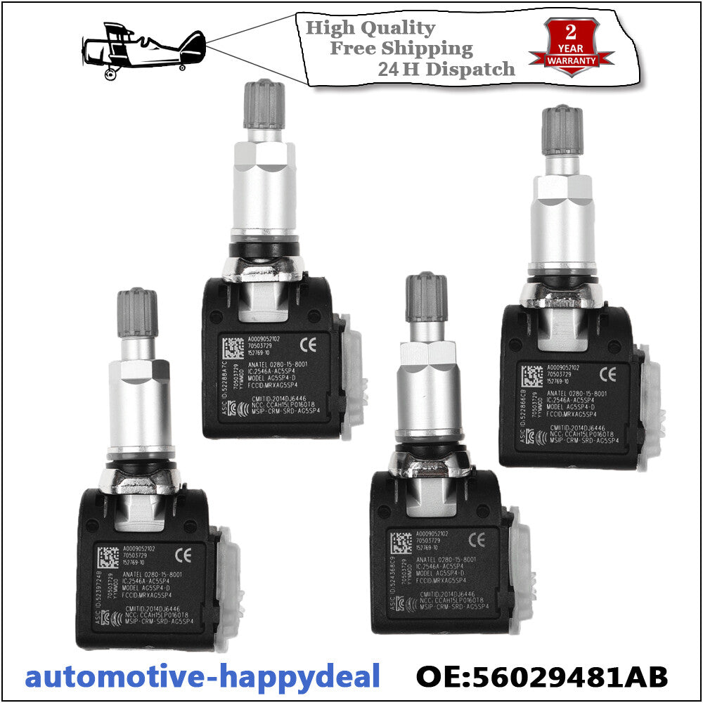 4X TPMS Tyre Pressure Sensor for Mercedes-Benz E Class C Class W213 A0009052102