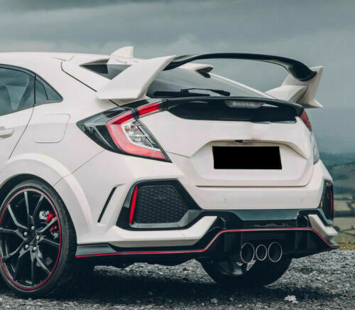for Honda for Civic Hatchback 2017-2021 Gloss Black Rear Spoiler Tail Wing Bar Cover