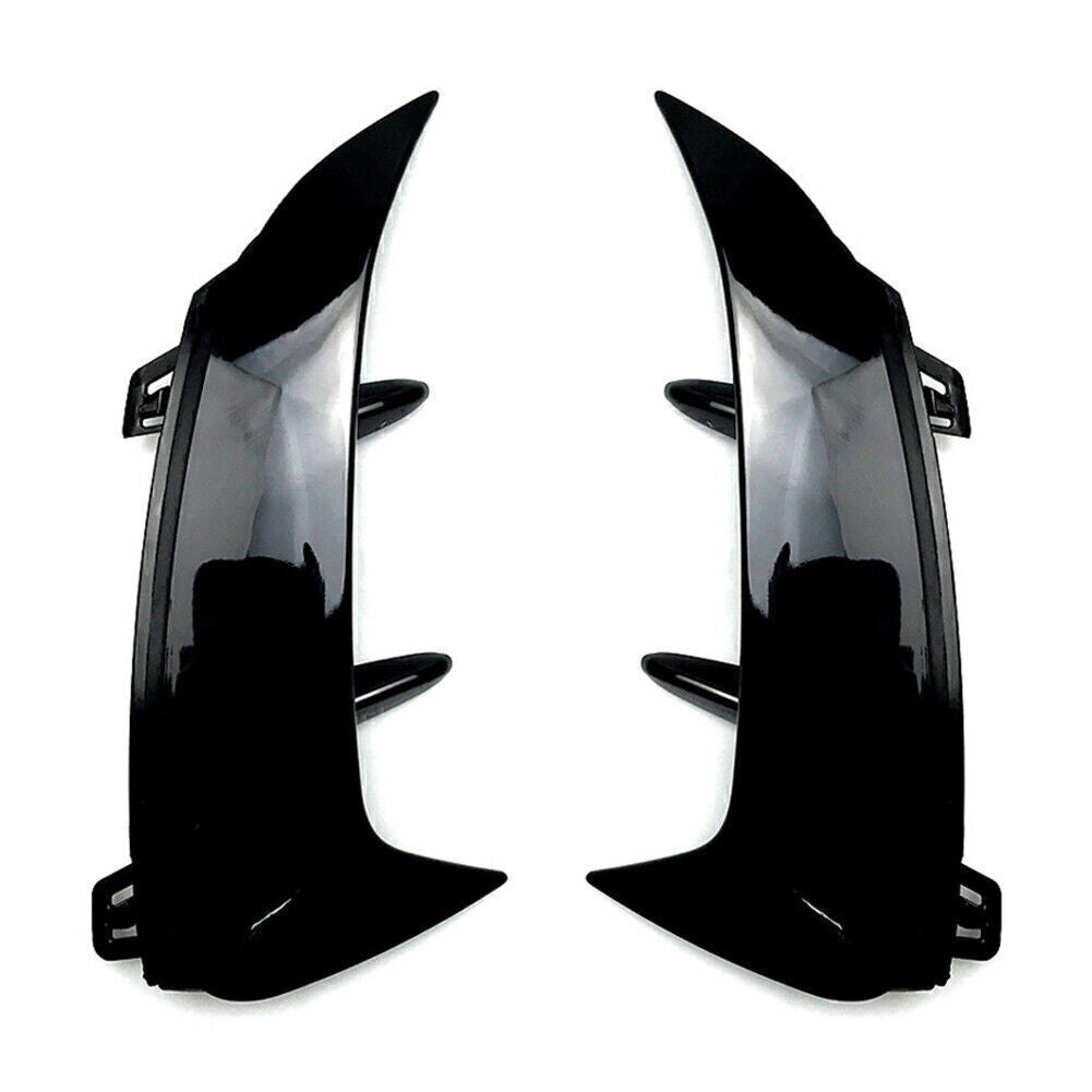 2x Rear Bumper Fins Splitters Spoiler Black for Benz A-class W177 A200 A220 A35