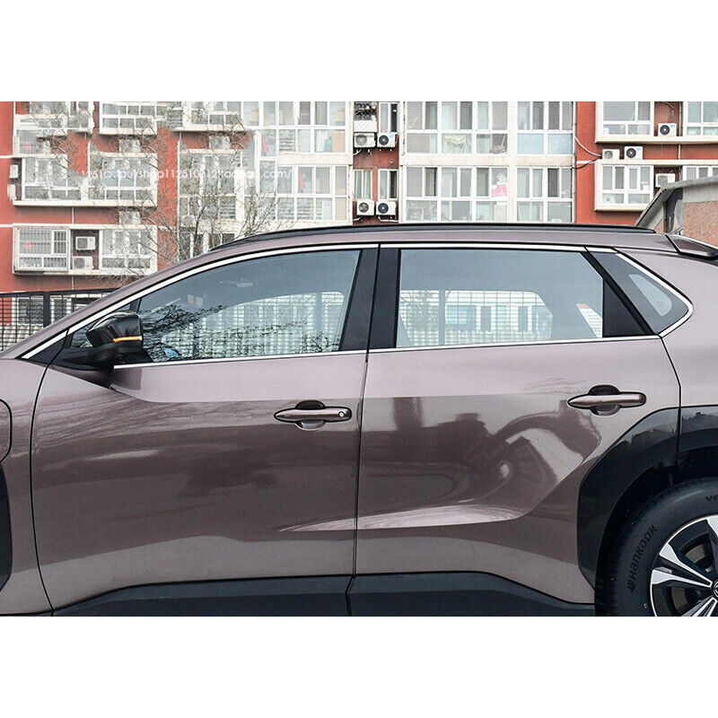for Toyota BZ4X 23-24 Chrome Steel Side Window Sill Molding Strip Cover Trim 14P