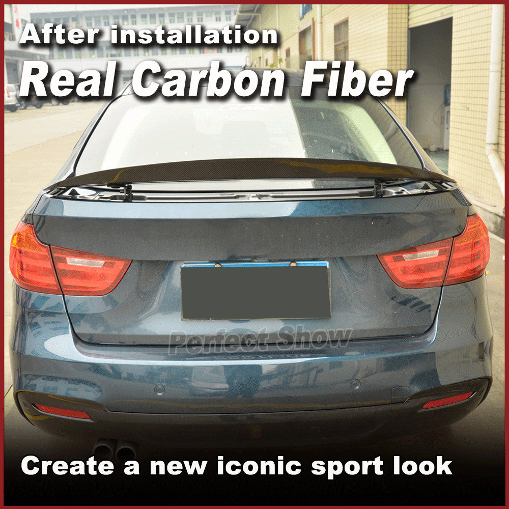 Fit for BMW 3 Series F34 GT Hatchback 14-17 REAL CARBON Rear Spoiler Boot Wings