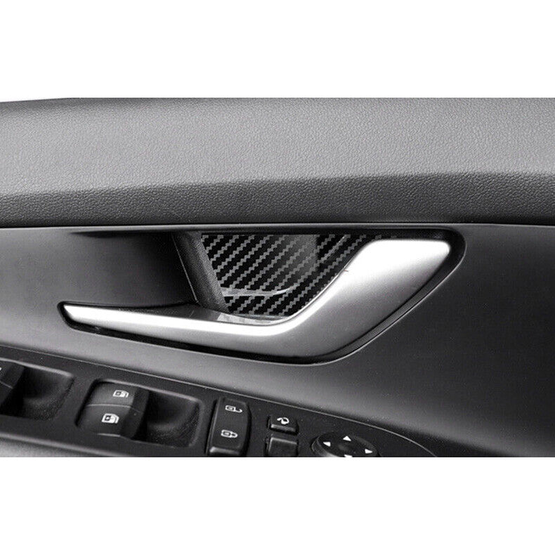 for Hyundai for Elantra 2021-2023 Carbon Fiber Inner Door Bowl Sticker Cover Trim 4x