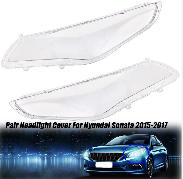 Headlight lens protective cover (left + right) suitable for 2015-2017 for Hyundai Sonata 9