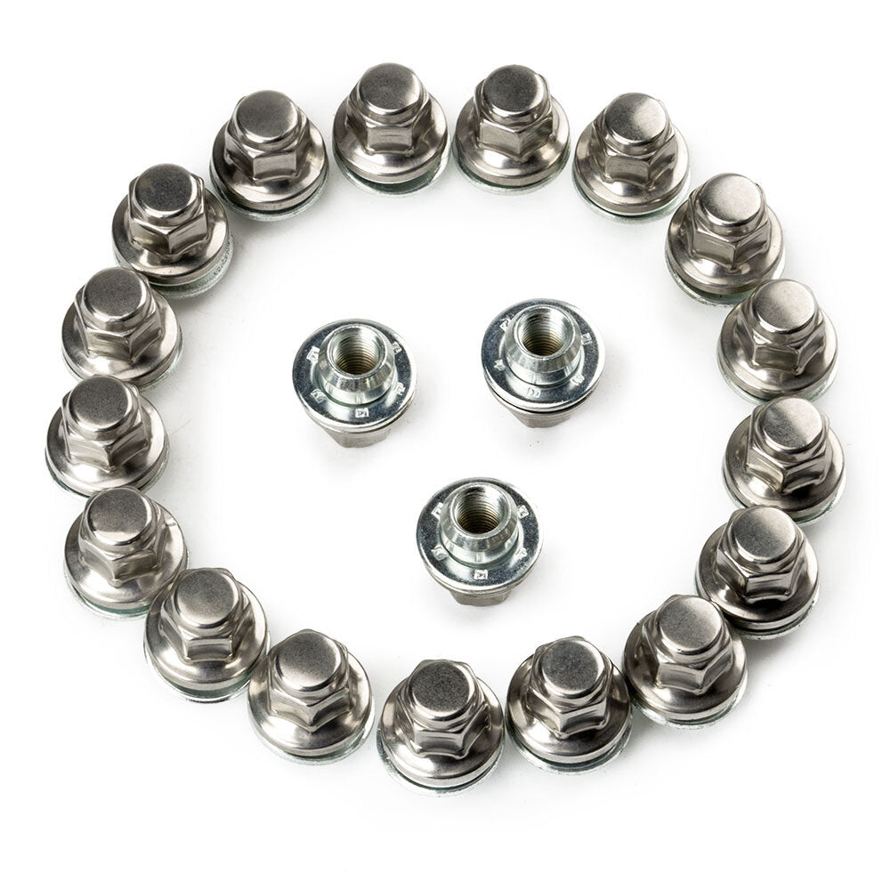 20X WHEEL NUTS for JAGUAR S-TYPE X-TYPE XJ XJR XF CHROME LUG BOLT STUD 19-22 New