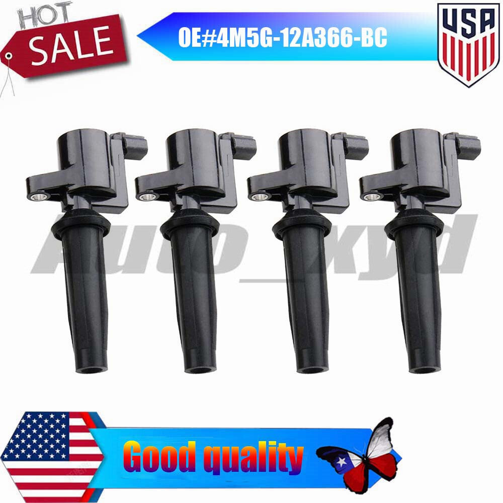 4x 4M5G-12A366-BC Iginition Coil for Ford Escape Ignition Hybrid Focus for Mazda 3 6