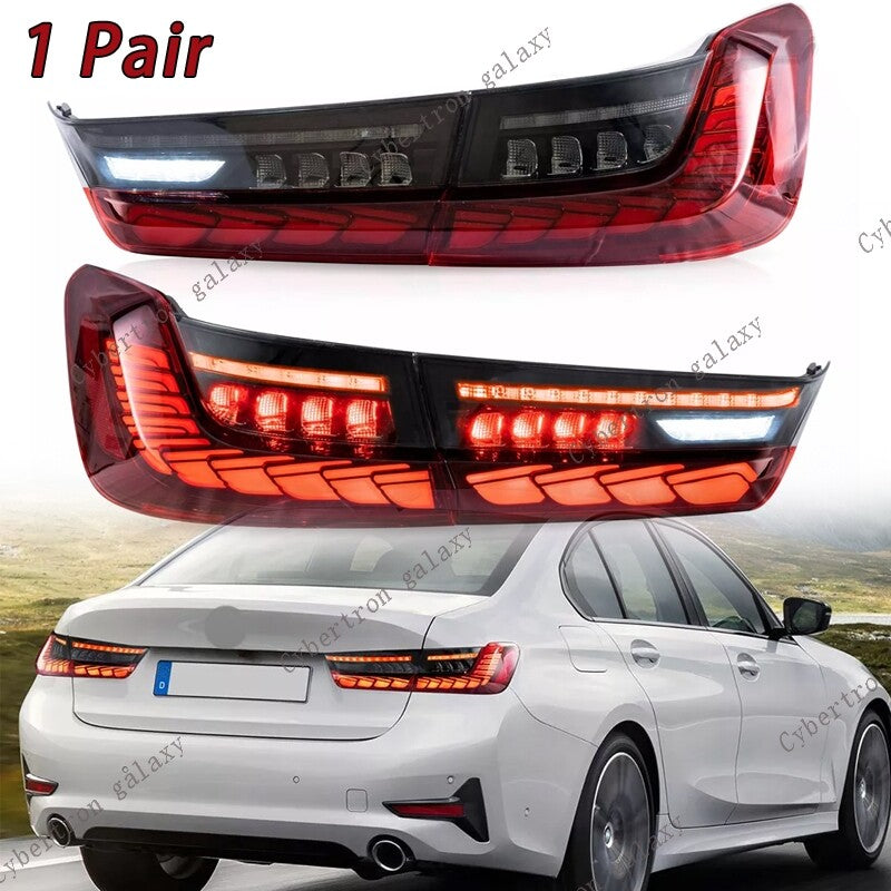 LHRH Red Style OLED Taillights for 2019-22 for BMW 3 Series G20 G80 M3 with Start-up