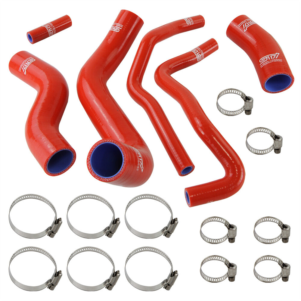 Radiator Coolant Silicone Hose + Clamps For 2013-2019 for Subaru BRZ -S GT86 Red