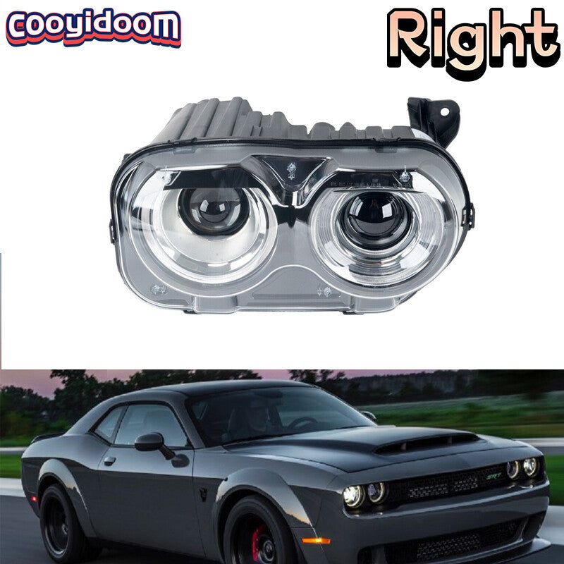 The right front light is on the passenger side and is applicable to 2015-2021 for Dodge Challengers.