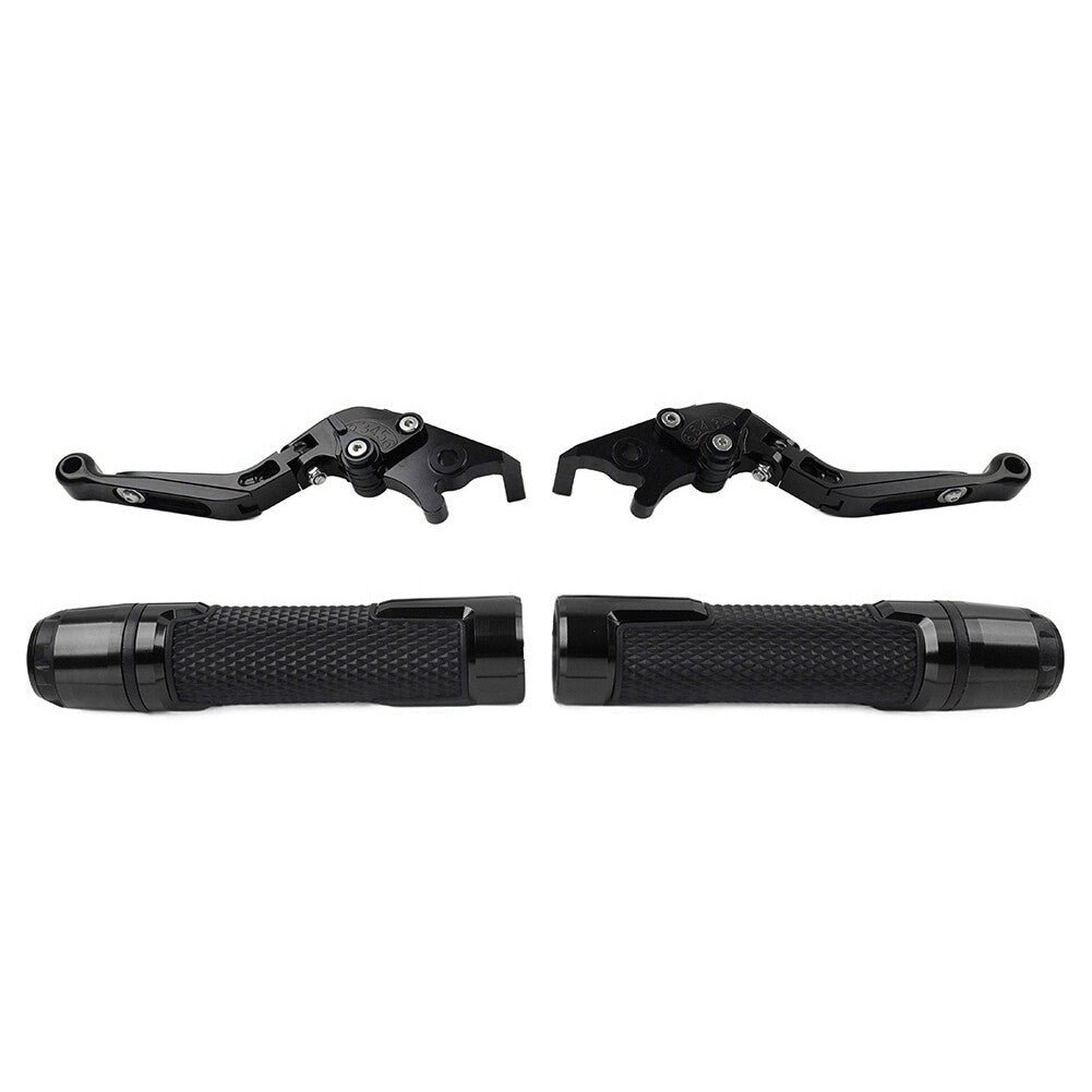 Fold Extendable Brake Clutch Lever Handlebar Grips Set Fit for Kawasaki ZX10R/RR