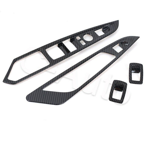 for BMW X5 F15 2014-18 4pcs Carbon Fiber Window Button Armrest Switch Cover Trim