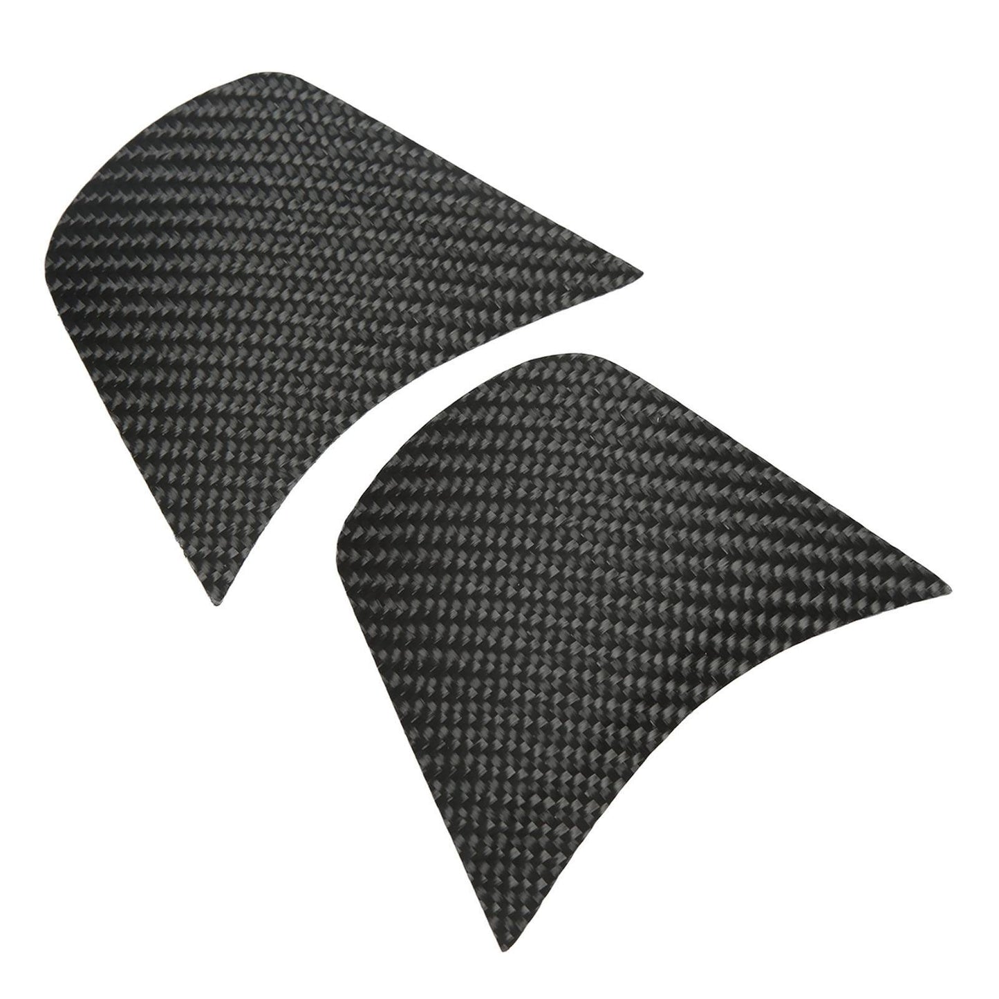 2pcs Interior Door Handle Bowl Cover Left Right Carbon Fiber Inner Door