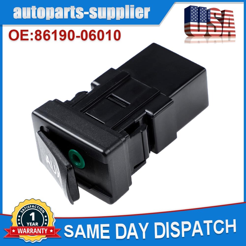 Auxiliary port auxiliary stereo adapter input jack for Toyota 86190-02010 86990-06010