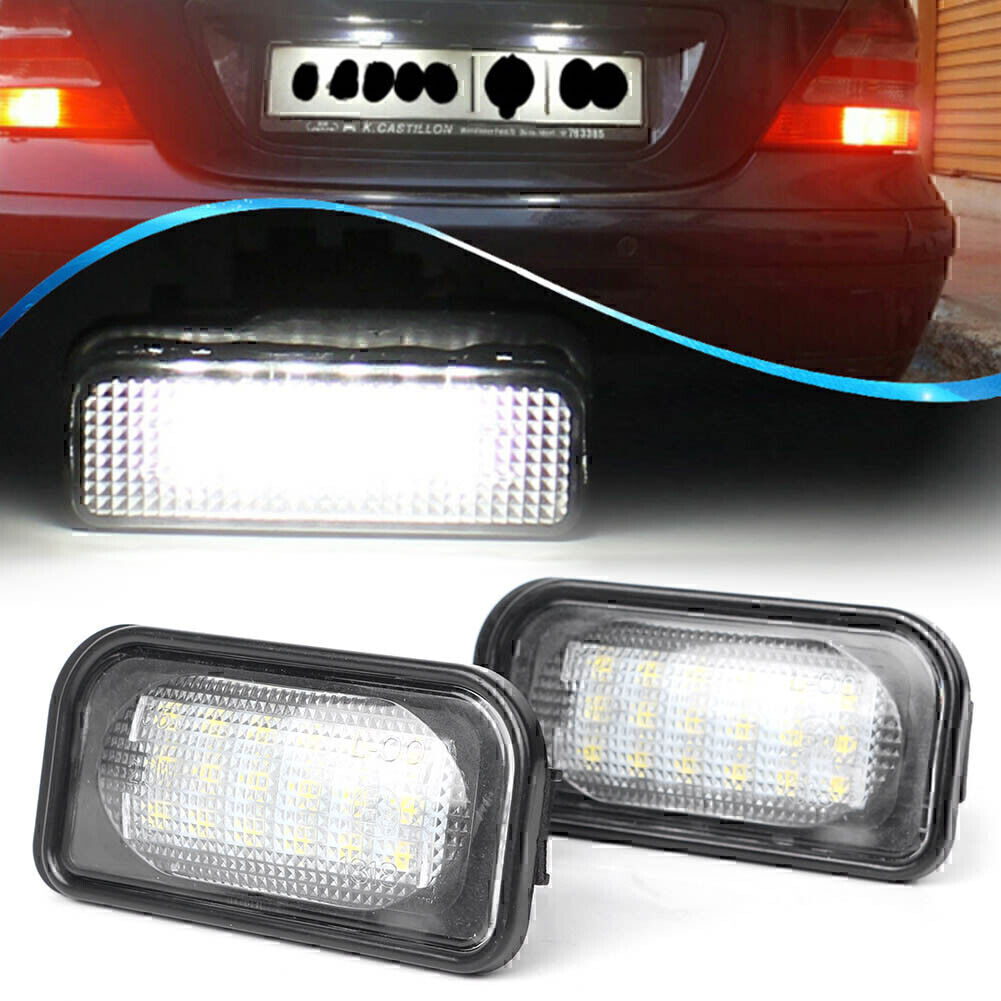 2x LED License Plate Number Light Lamp for Mercedes Benz W203 4D 2000 2001-2007