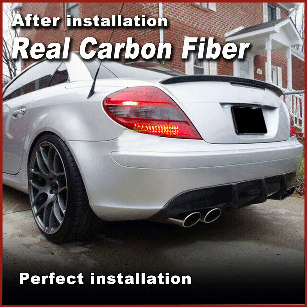 Fit for Benz SLK Class R171 SLK350 2004-10 REAL Carbon Rear Bumper Diffuser Lip