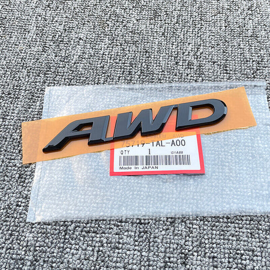 AWD badge, trunk badge for Honda HRV, CR-V, Pilot RIDGELINE.