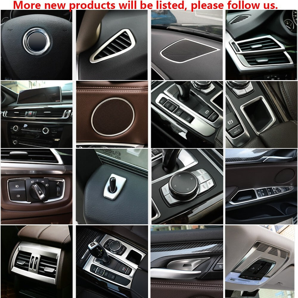 Stainless for BMW X5 X6 F15 F16 Car Interior Inner Rear View Mirror Cover Trim