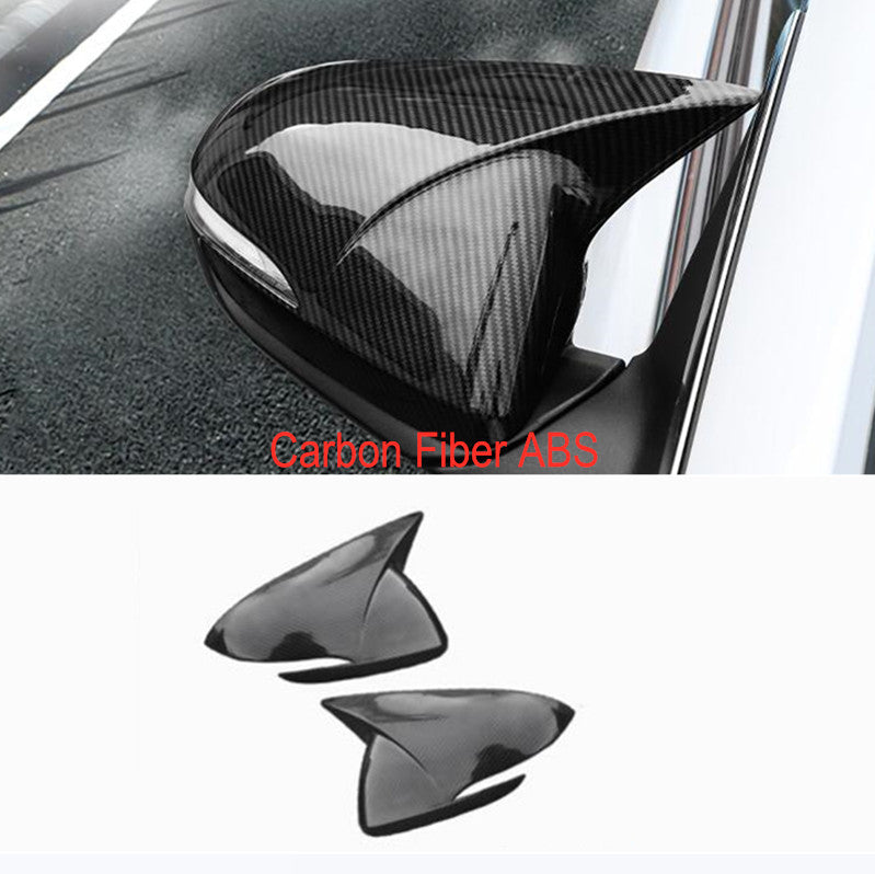 for Hyundai for Elantra 2017-2020 Car Carbon Fiber Look Rearview Mirror Cover Trim