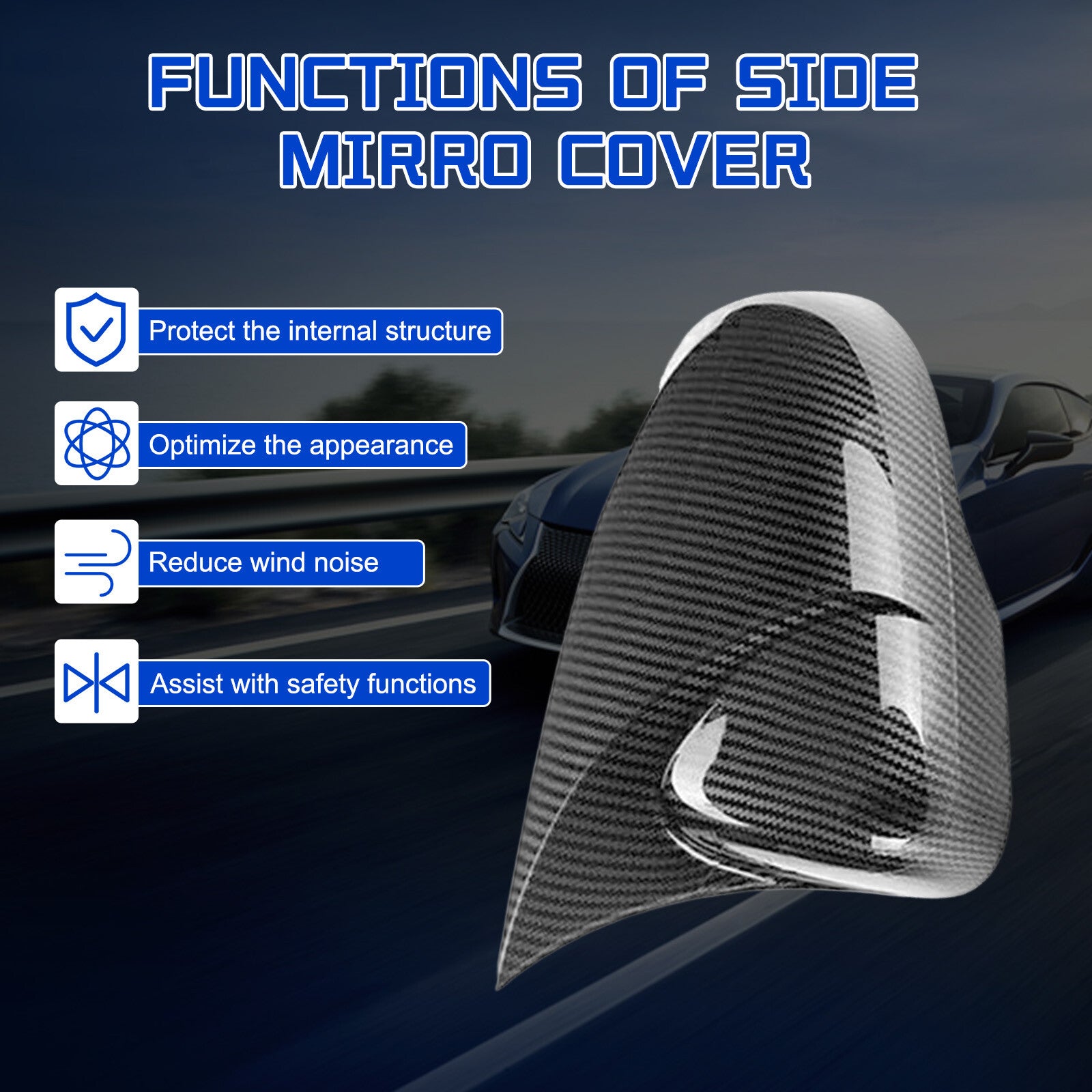 for VW for Golf MK7 MK7.5 2015-2021 Pearl White Car Side Mirror Cover Cap Replace